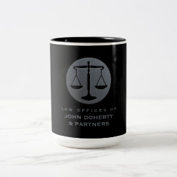 Classy Scales of Justice | Law Office Two-Tone Coffee Mug