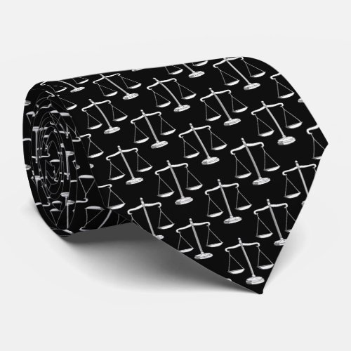 Classy Scales of Justice Pattern  Law Tie
