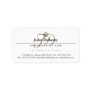 Classy Scales of Justice   Professional Label