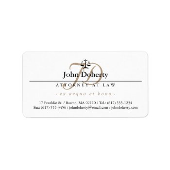 Classy Scales Of Justice | Professional Label by wierka at Zazzle