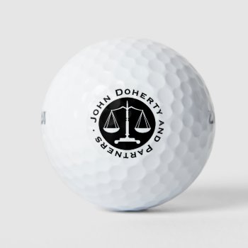 Classy Scales Of Justice | Professional Lawyer Golf Balls by wierka at Zazzle