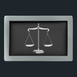 Classy Scales of Justice Rectangular Belt Buckle<br><div class="desc">Belt Bucklet with scales of justice symbol.</div>