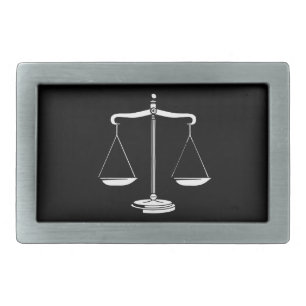 Classy Scales of Justice Rectangular Belt Buckle