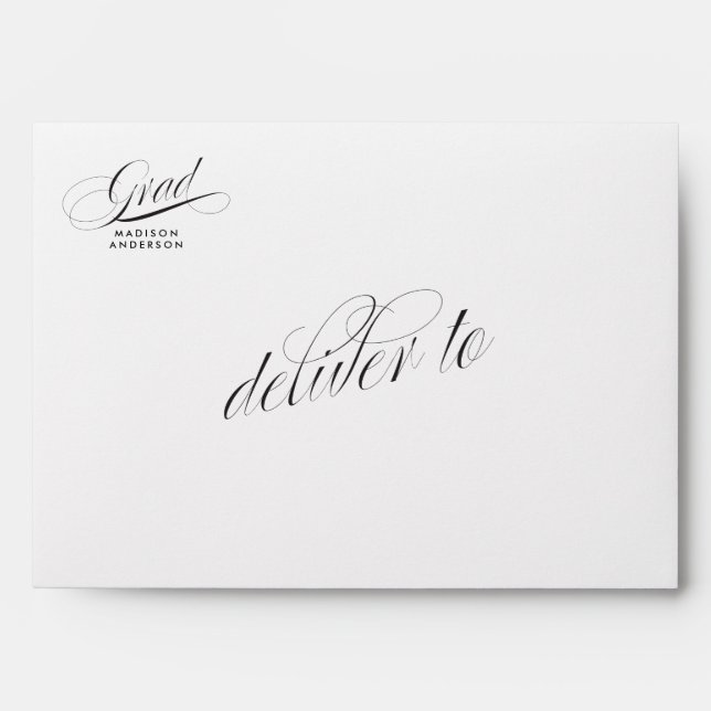 Classy Script Graduation Envelopes (Front)