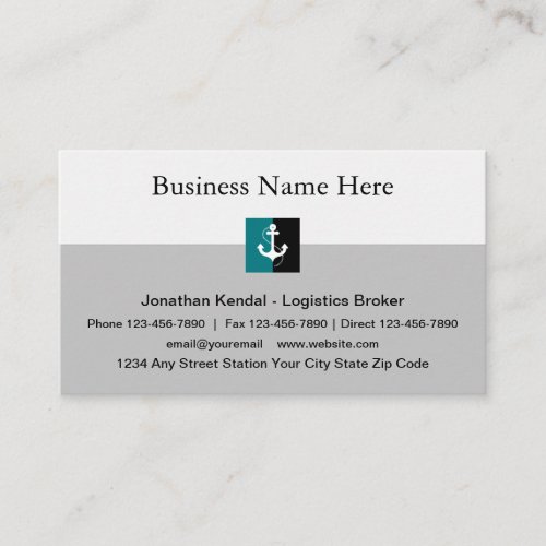 Classy Sea Freight Business Card