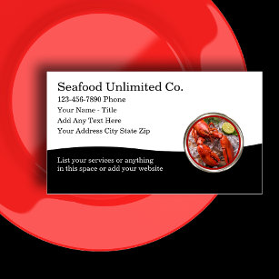 Classy Seafood Restaurant And Distributor Business Card