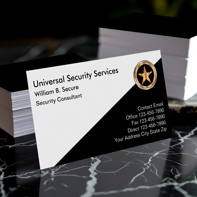 Classy Security Services Business Cards (Creator Uploaded)