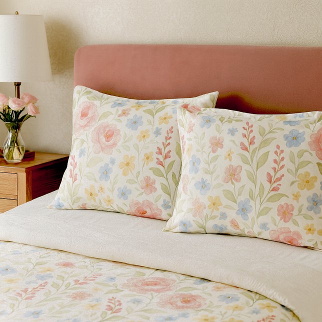 Classy Shabby Chic French Floral Art Pattern Pillow Case (Creator Uploaded)