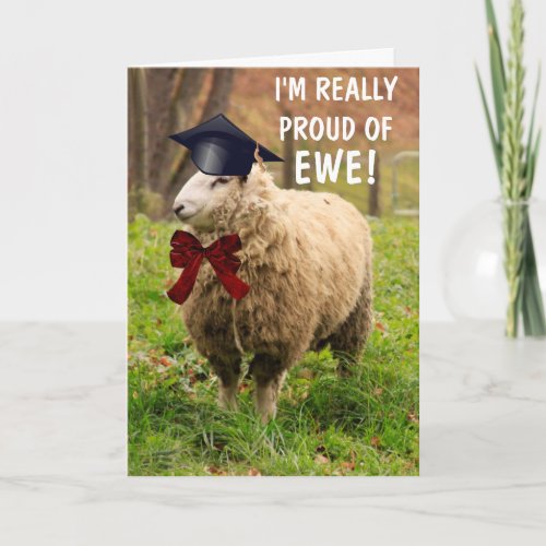 Classy Sheep Graduation Card