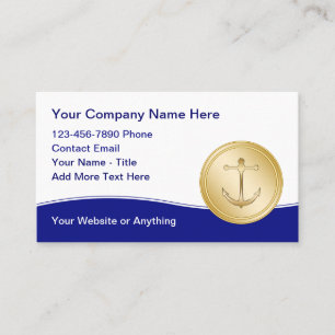 Classy Ship Boat Anchor Nautical Business Card