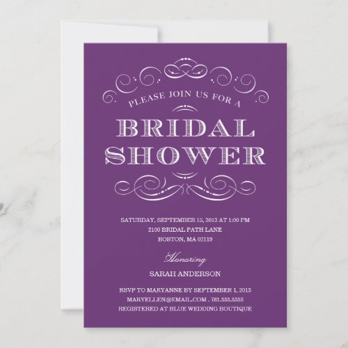 CLASSY SHOWER | BRIDAL SHOWER INVITATION