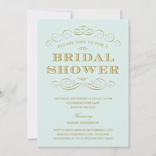 CLASSY SHOWER | BRIDAL SHOWER INVITATION