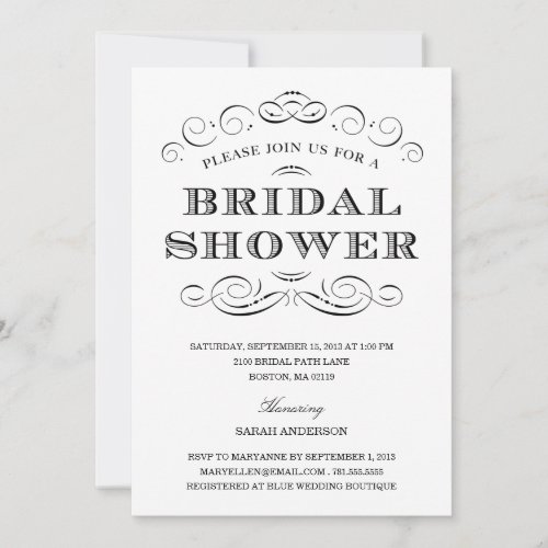 CLASSY SHOWER | BRIDAL SHOWER INVITATION