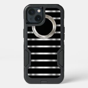 Classy Silver And Black iPhone 13 Case