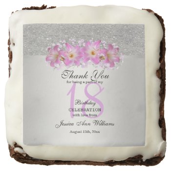 Classy Silver & Belladonna Lilies 18th Birthday    Brownie by shm_graphics at Zazzle