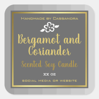 Classy Silver Gray Gold Product Packaging Labels