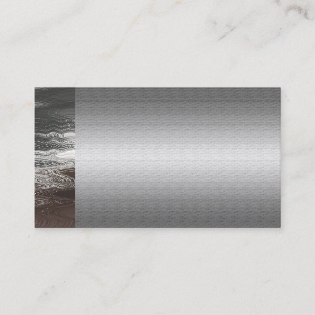 Classy Silver Metal Business Cards (Front)
