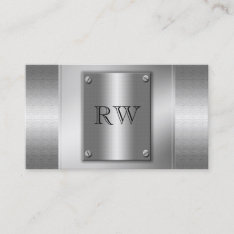 Classy Silver Metal Indestructible Business Cards at Zazzle