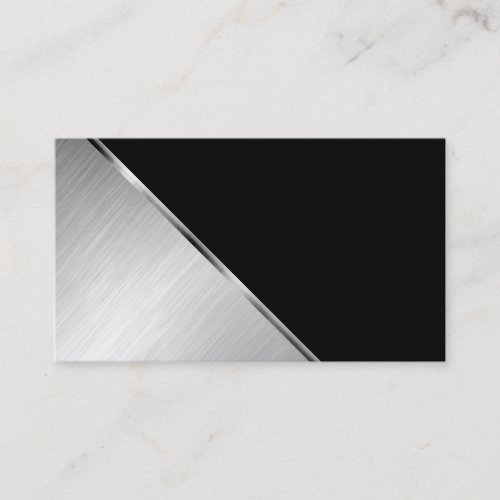 Classy Silver On Black Professional Business Cards
