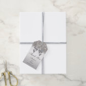 Classy Silver Sequins Bow Thank You Gift Tags (With Twine)