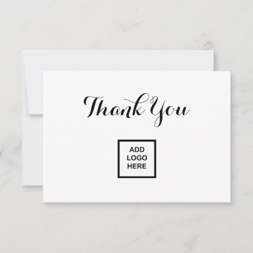 Classy Simple Budget Business Logo Thank You Card