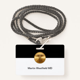 Classy Simple Medical Staff Name  Badge