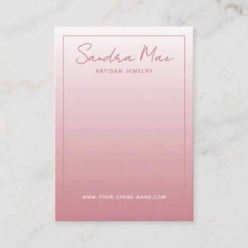 Classy Simple Minimalist Jewelry Display Card