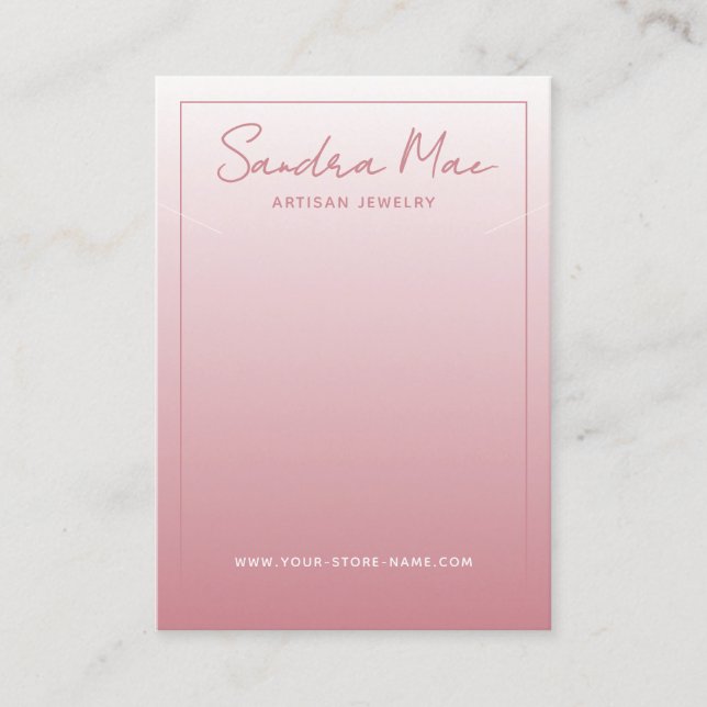 Classy Simple Minimalist Jewelry Display Card (Front)