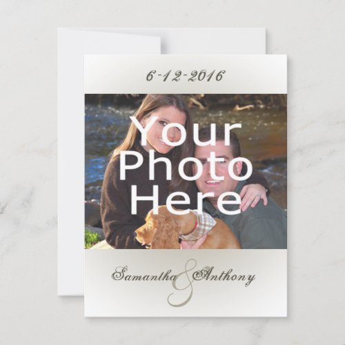 Classy Simple Photo Wedding Invitations