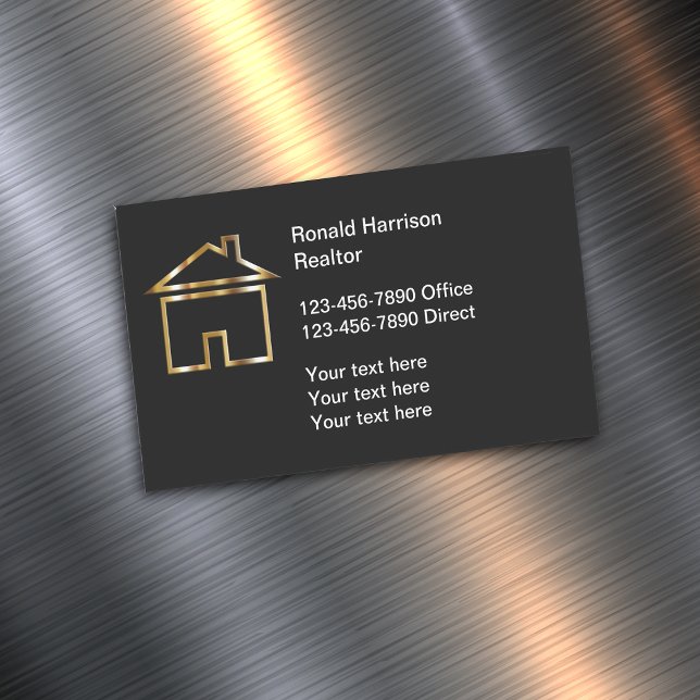 Classy Simple Real Estate Business Card Magnets (Creator Uploaded)