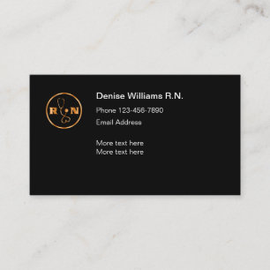 Classy Simple Registered Nurse Design Business Card