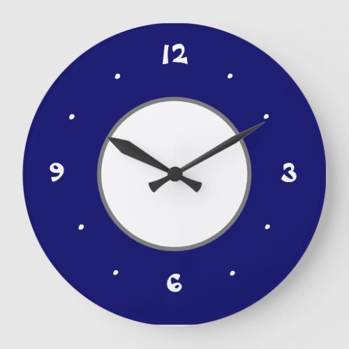 Classy Simplistic Blue and White Kitchen Clock