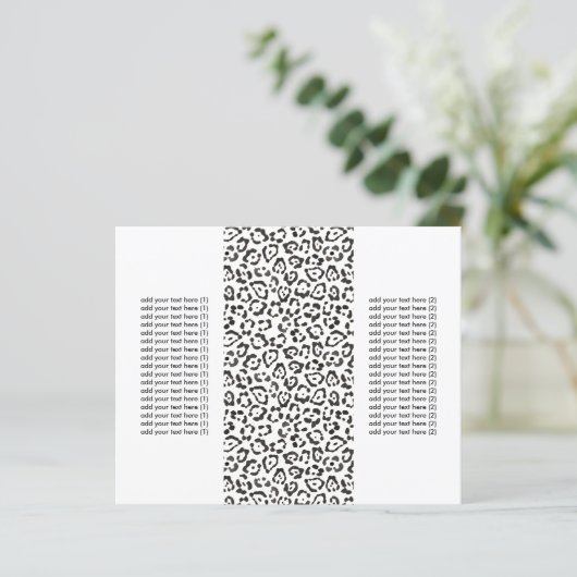 Classy Snow Leopard Print Tri-Fold Flyers (Standing Front)