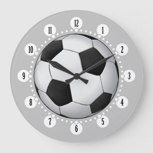 Classy Soccer Ball  Cool Gifts Large Clock