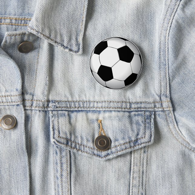 Classy Soccer Ball | Sport Gifts Pinback Button (In Situ)