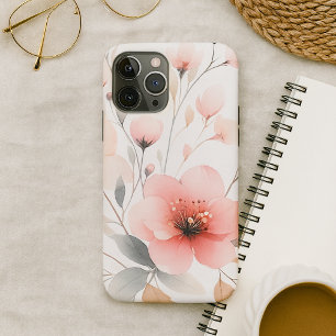 Classy Sophisticated Delicate Watercolor Flowers iPhone 11 Pro Max Case