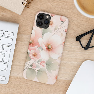 Classy Sophisticated Delicate Watercolor Flowers iPhone 11Pro Max Case