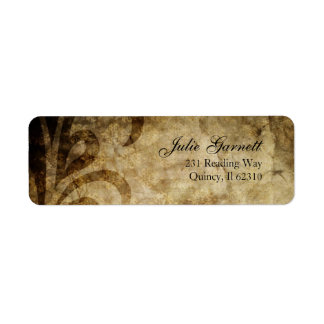 Classy Sophisticated Swirl Fluer Label
