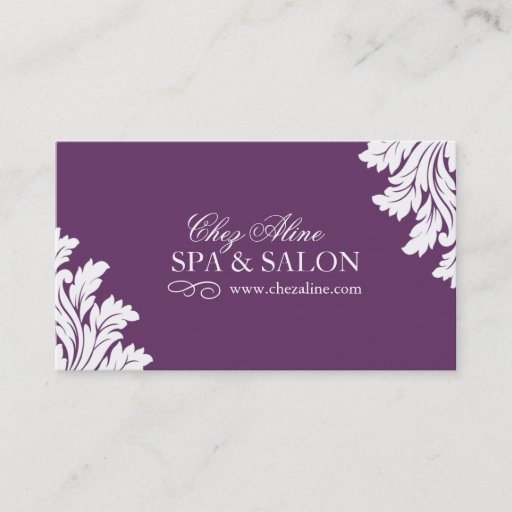 Customizable Classy Spa and Salon Business Card