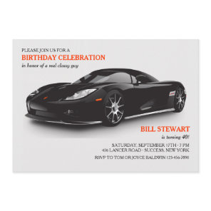 Classy Sports Car Invitation