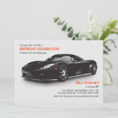 Classy Sports Car Invitation (Standing Front)