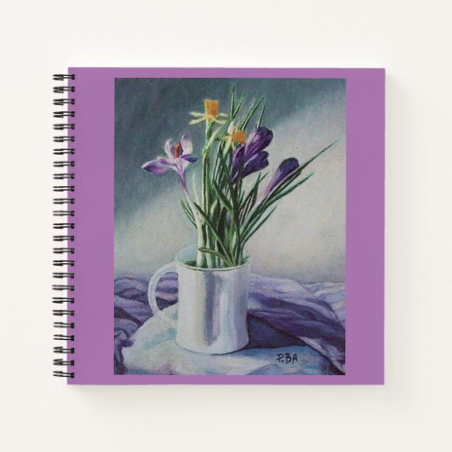 Classy spring flowers fine art spiral notebook