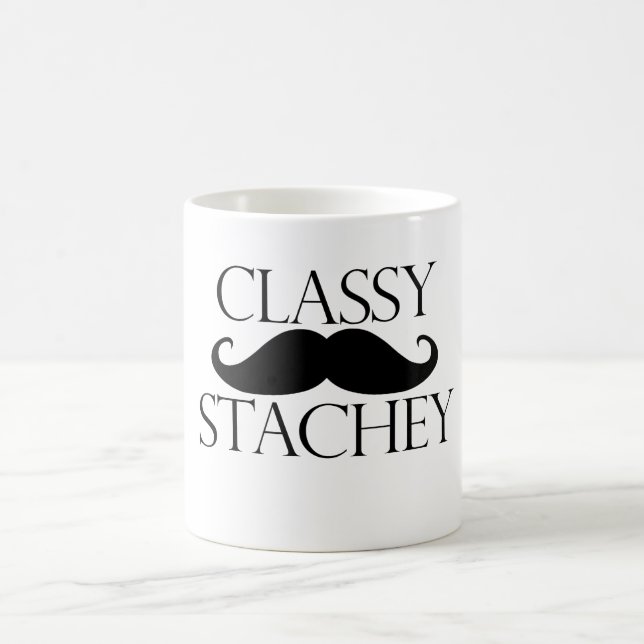 Classy Stache Mustache Coffee Mug (Center)