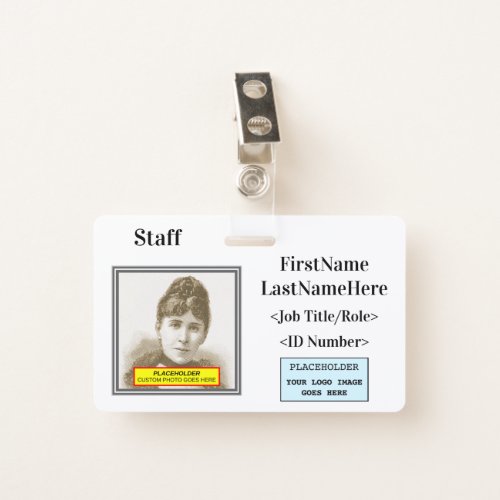 Classy Staff Member Identification Badge