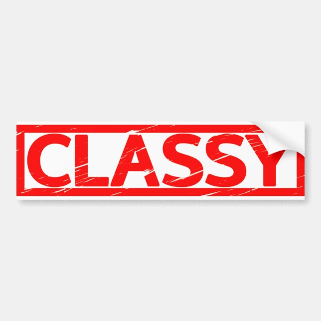 Classy Stamp Bumper Sticker (Front)