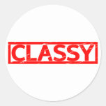 Classy Stamp Classic Round Sticker