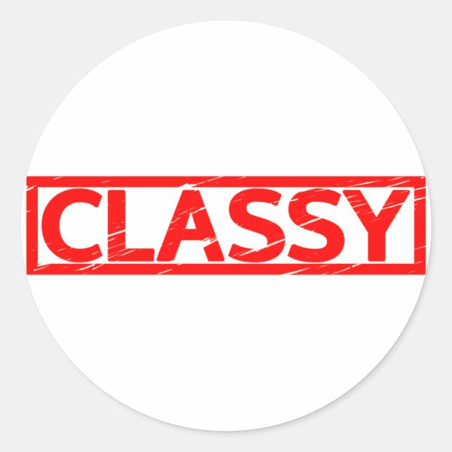 Classy Stamp Classic Round Sticker (Front)