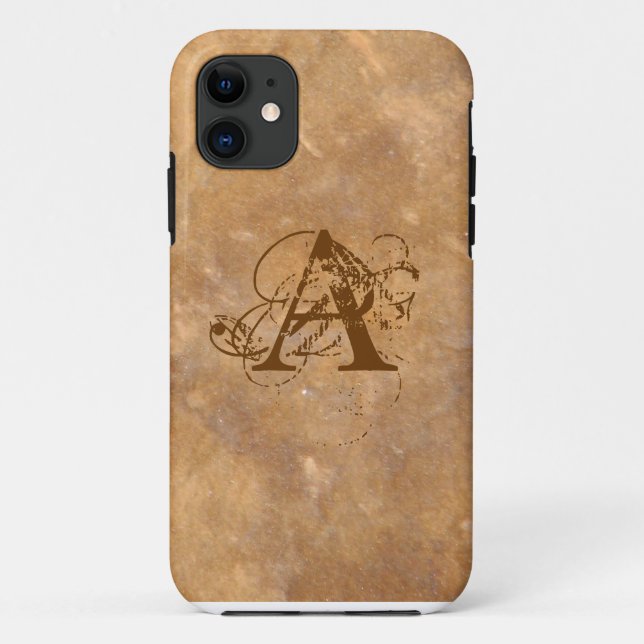 Classy Stone Like Monogram Case-Mate iPhone Case (Back)