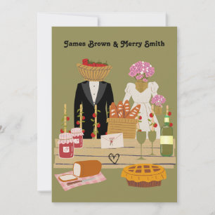 Classy Strawberry Romantic Noble Wedding Invitation