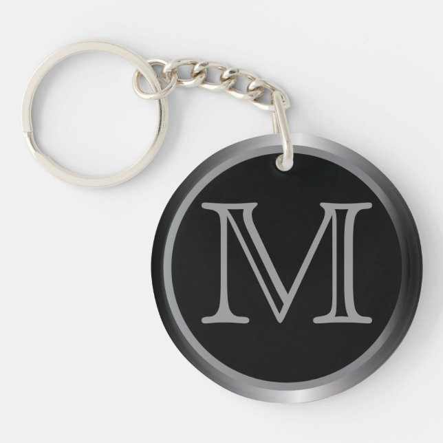 Classy Styled Monogram Keychain (Front)